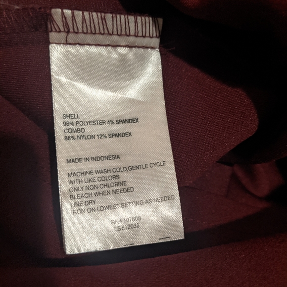 Burgundy Dress Laundry by Shelli Segal Mesh Sleeve - Picture 3 of 5